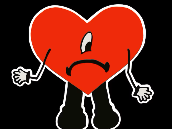 Bad Bunny Heart PNG image to download free