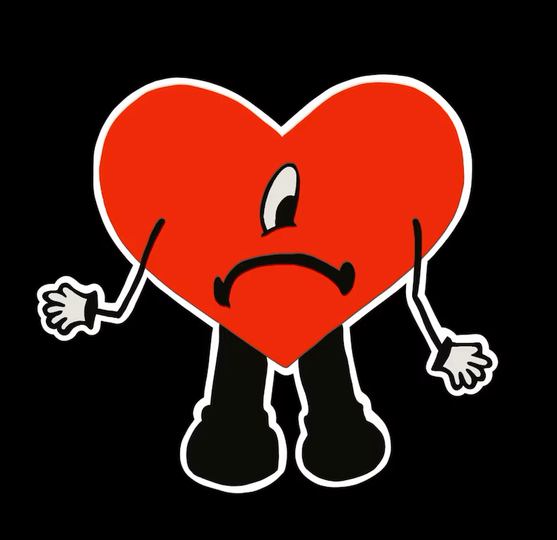 Bad Bunny Heart PNG image to download free