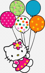 Hello kitty PNG with Balloon
