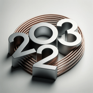 Render of a sleek 2023 logo PNG