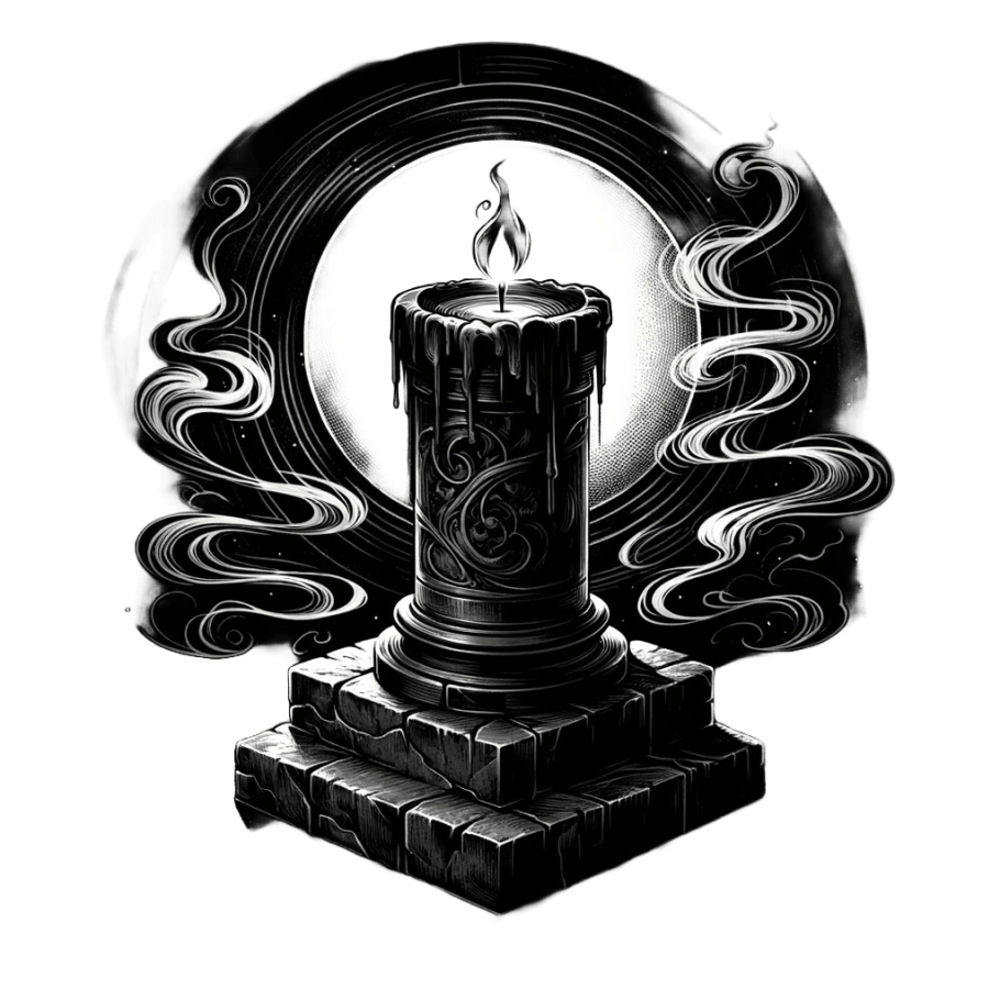 Black Flame Candle PNG Image transparent