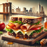 Honey Turkey Cheese Sandwich Nyc Style PNG