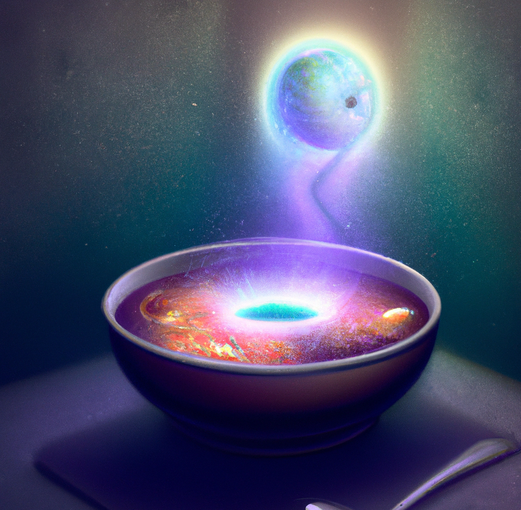 A Bowl of Soup That is Also a Portal to Another Dimension, Digital Art Work