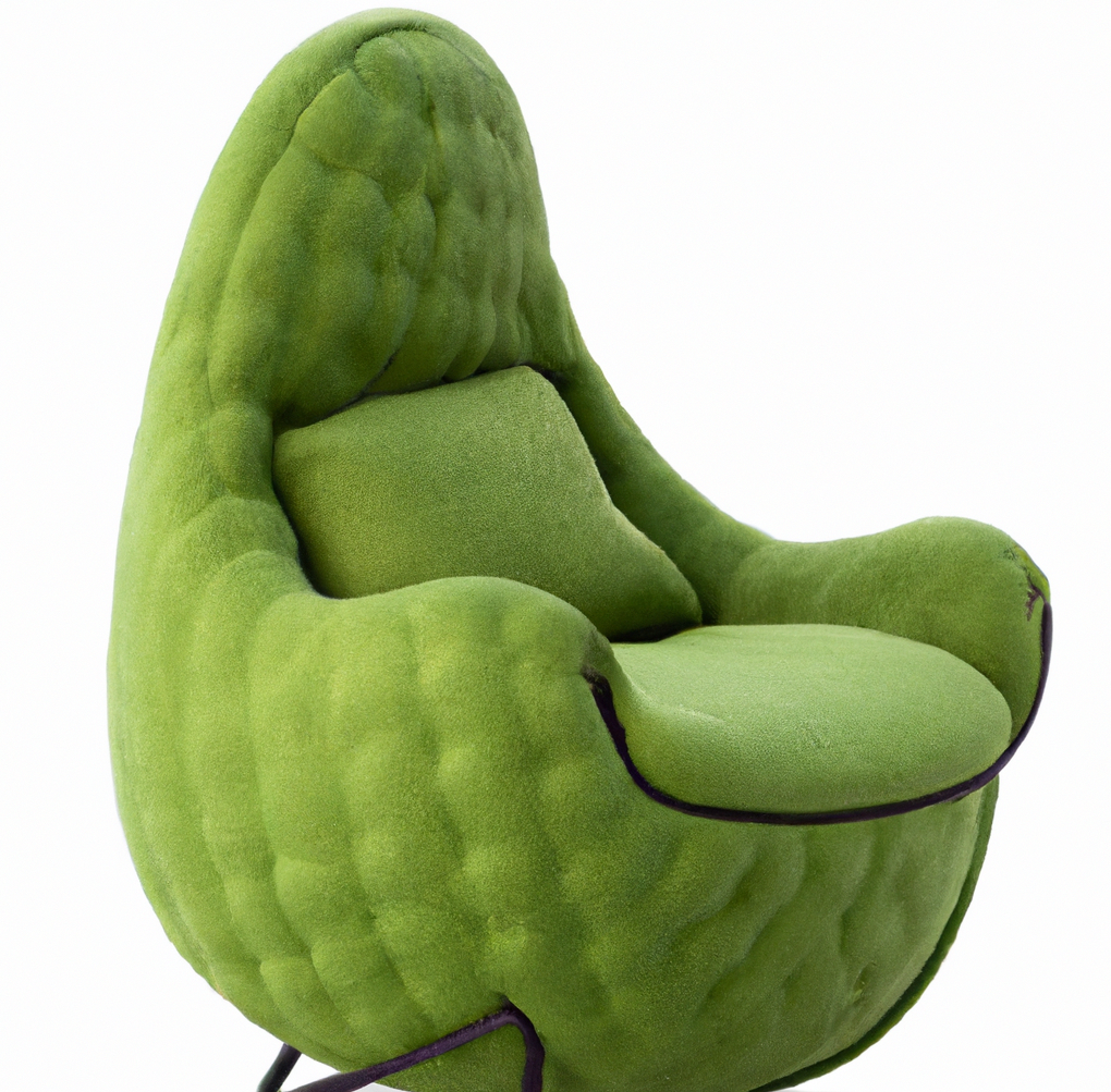 An Arm Chair in the Shape of An Avocado – Digital Art